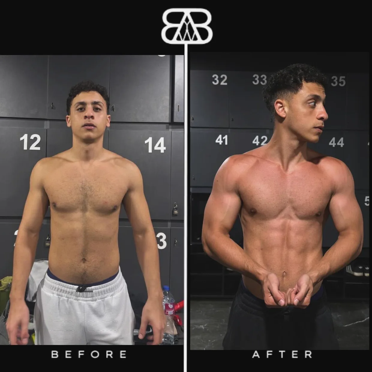 Anas — before and after, front view.